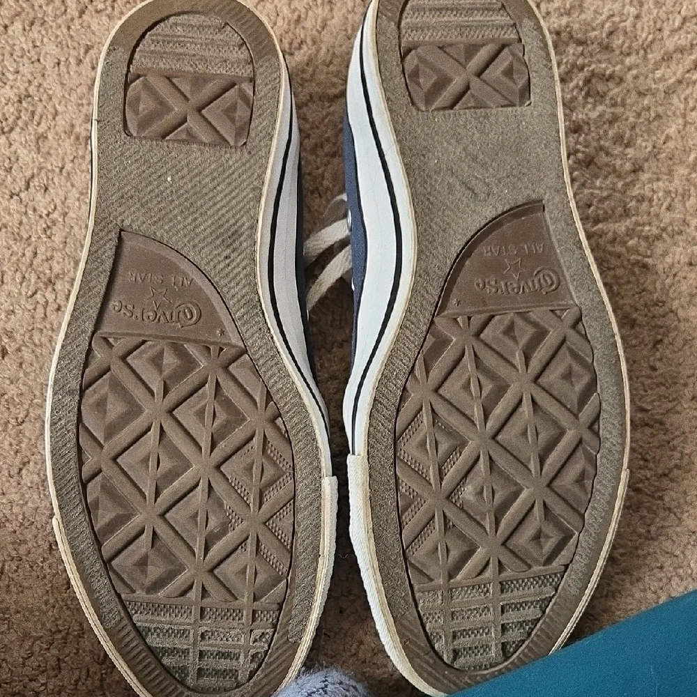 Converse Navy and White Canvas Sneakers - Picture 4 of 4